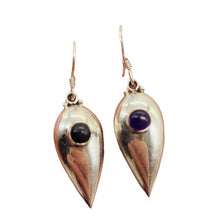 Load image into Gallery viewer, Semi-Precious Royal Natural Amethyst Sterling Silver Drop Earrings | 2" Long |