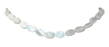 Load image into Gallery viewer, Focal Natural Mother of Pearl Shell 12x8mm Oval Bead Strand 104379