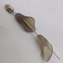 Load image into Gallery viewer, Chalcedony Calla Lily Flower Beads | 22x11x2.5mm | White Lavender | 2 Beads |