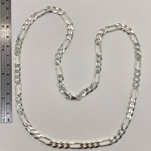Load image into Gallery viewer, 20" Heavy Figaro Sterling Silver Chain Necklace | 7 mm Wide | 30 Grams |