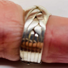 Load image into Gallery viewer, Woven 6 Band Sterling Silver Ring | Size 5 | Silver | 1 Ring |