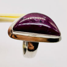 Load image into Gallery viewer, Gemstone Ruby Sterling Silver Half-Moon Ring | Size 7 | Red | Ring |