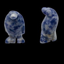 Load image into Gallery viewer, March of The Penguins 2 Carved Sodalite Animal Beads | 21.5x12.5x11mm | Blue