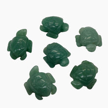 Load image into Gallery viewer, Majestic One Carved Aventurine Sea Turtle Animal Beads | 21.5x19x7.5mm | Green