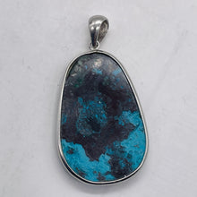 Load image into Gallery viewer, Chrysocolla Sterling Silver Oval Pendant | 2 1/2" Long | Blue, Green| 1 Pendant|