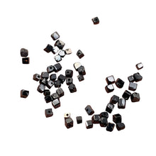 Load image into Gallery viewer, Natural Black Diamond Cube Tube 2.9cts Beads | 1x1mm to 2x1mm | 67 Beads |