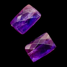 Load image into Gallery viewer, AAA Natural Amethyst Faceted Beads | 12x8x7mm | Purple | Rectangle | 2 Beads |
