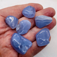 Load image into Gallery viewer, Chalcedony Gemstone 53g Nuggets | 30x22x11 to 17x16x15mm |Blue | 6 Pendant Beads