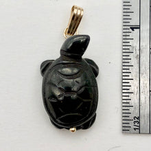 Load image into Gallery viewer, Charming! Hematite Turtle & Vermeil Pendant 509280HMG