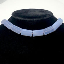 Load image into Gallery viewer, Blue Chalcedony Flat Rectangle Half Strand | 21x12x5.6 | Blue | 10 Beads |