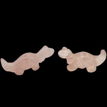 Load image into Gallery viewer, Dinosaur 2 Carved Rose Quartz Diplodocus Beads | 25x11.5x7.5mm | Pink