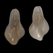 Load image into Gallery viewer, Chalcedony Calla Lily Flower Beads | 22x11x2.5mm | White Lavender | 2 Beads |
