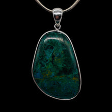 Load image into Gallery viewer, Natural Chrysocolla Sterling Silver Pendant | Green | 2" Long | 1 Pendant |