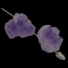 Load image into Gallery viewer, Amethyst Natural Crystals Bead Parcel| 21x19x14 and 21x19x13mm| Purple| 2 Beads|