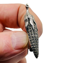 Load image into Gallery viewer, Ear of Corn Marcasite Sterling Silver Pin | 2" Long | Silver | 1 Sweater Pin