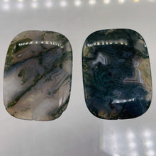 Load image into Gallery viewer, Moss Agate, Flat Rounded Rectangle Pendant Beads | 40x30x8mm| Black, White | 2 |