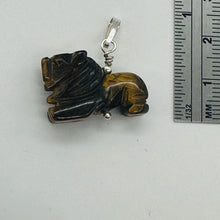 Load image into Gallery viewer, Lion Tigers Eye Pendant Necklace | Semi Precious Stone Jewelry | Sterling Silver