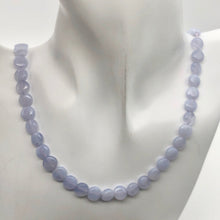 Load image into Gallery viewer, AAA Blue Chalcedony 8x3 Coin Bead Strand