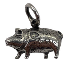 Load image into Gallery viewer, Lucky Pig Sterling Silver Charm | 1/2" Long | Silver | 1 Pendant |
