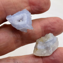 Load image into Gallery viewer, Blue Chalcedony 15g Druzy Nugget Beads| 28x19x17 to 28x15x15mm | Blue | 2 Beads|