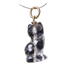 Load image into Gallery viewer, Kitty Cat Quartz Pendant Necklace | Semi Precious Stone Jewelry | 14k Pendant |