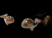 Load image into Gallery viewer, Carved Animals 2 Tigereye Whale Beads | 20x13x11mm | Golden Brown