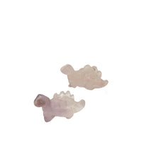 Load image into Gallery viewer, Dinosaur Ice Amethyst Stegosaurus Animal Beads | 21x11x8mm | Lilac