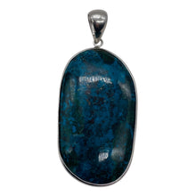 Load image into Gallery viewer, Chrysocolla Sterling Silver Oval Pendant| 2 1/8" Long | Blue, Green | 1 Pendant|