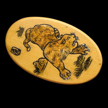 Load image into Gallery viewer, Chinese Year of the Tiger Pendant Bead | 2" Long | Tan, Brown | 1 Pendant Bead |