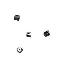 Load image into Gallery viewer, Natural Black Diamond Faceted Cube Beads | 1x1x1mm | 0.12tcw | 4 Beads |