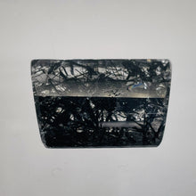 Load image into Gallery viewer, Tourmalinated Quartz Trapezoid Bead - Double Drilled| 24x14x8mm| Clear, Black| 1