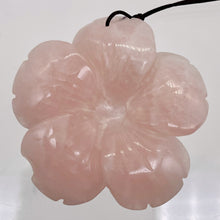 Load image into Gallery viewer, Rose Quartz Carved Pendant Flower | 55x8mm | Pink | 1 Bead |