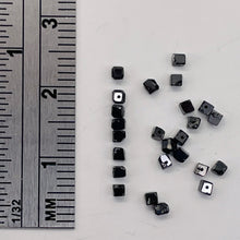 Load image into Gallery viewer, Natural Black Diamond 2.3cts Scissor Cut Cube Beads | 1x1mm to 2x1mm | 25 Beads|