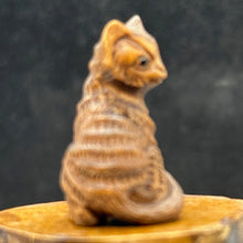 Load image into Gallery viewer, Kitty Cat Signed Sitting Pose Boxwood Carving | 1 Netsuke |