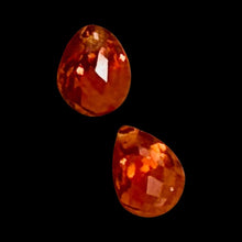 Load image into Gallery viewer, Natural Padparadscha Faceted Sapphires | 0.56cts | Orange | Briolette | 2 ea |
