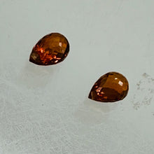Load image into Gallery viewer, Natural Padparadscha Faceted Sapphires | 0.56cts | Orange | Briolette | 2 ea |