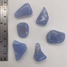 Load image into Gallery viewer, Blue Chalcedony 28g Nugget Pendant Beads | 24x20 - 20x16mm | Blue | 6 Beads |