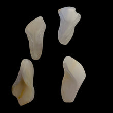 Load image into Gallery viewer, Chalcedony Carved Lily Flower Beads | 33x15x10 to 27x13x8mm| Light Lavender | 4|