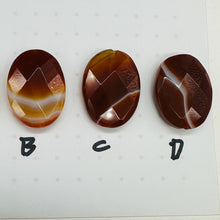 Load image into Gallery viewer, Faceted Red Orange Sardonyx 30x22mm Pendant Bead 6767