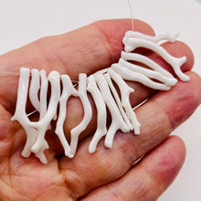 Load image into Gallery viewer, Coral Branch Beads | 37x3 to 30x2mm | White | 14 Beads |