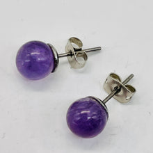 Load image into Gallery viewer, Fashion Amethyst Stud Round Earrings | 8mm | Purple | 1 Pair |