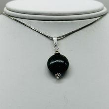 Load image into Gallery viewer, Chinese Jade Sterling Sterling Silver Pendant | Green | 1 1/4" Long | 1 Pendant|