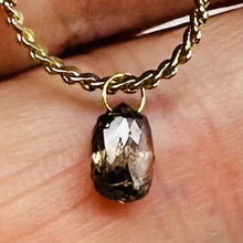 Load image into Gallery viewer, 1 Champagne Diamond 0.82cts Briolette 18K Pendant 10359C