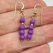 Load image into Gallery viewer, Phosphosiderite Dangle 14K Gold Filled Earrings | 1 1/2" long | Lavender |