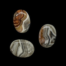Load image into Gallery viewer, 3 Premium Crazy Lace Agate Oval Focal Beads 4581
