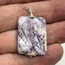 Load image into Gallery viewer, Purple Flower Sodalite Faceted Sterling Silver Pendant } 1 3/4" Long| 1 Pendant|