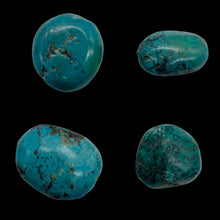 Load image into Gallery viewer, Turquoise Nugget Beads | 18g | 23x10 to 19x9mm | Blue, Black | 4 Beads |