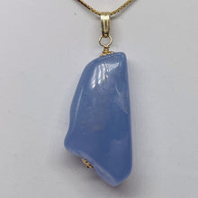 Load image into Gallery viewer, Blue Chalcedony 14K Gold Filled Stone Pendant | Blue | 1 3/4" Long | 1 Pendant |