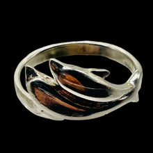 Load image into Gallery viewer, Sterling Silver Leaping Dolphins Ring | Size 7.5 | Silver | 1 Ring |