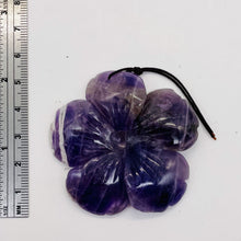 Load image into Gallery viewer, Amethyst Carved Pendant Flower | 55x8mm | Purple White | 1 Bead |